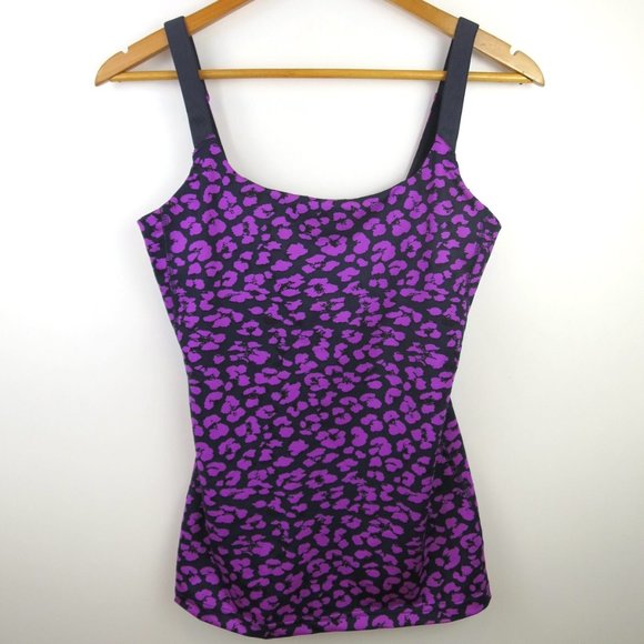 Lululemon Barre None Tank Purple Cheetah Print 6 - Picture 4 of 11